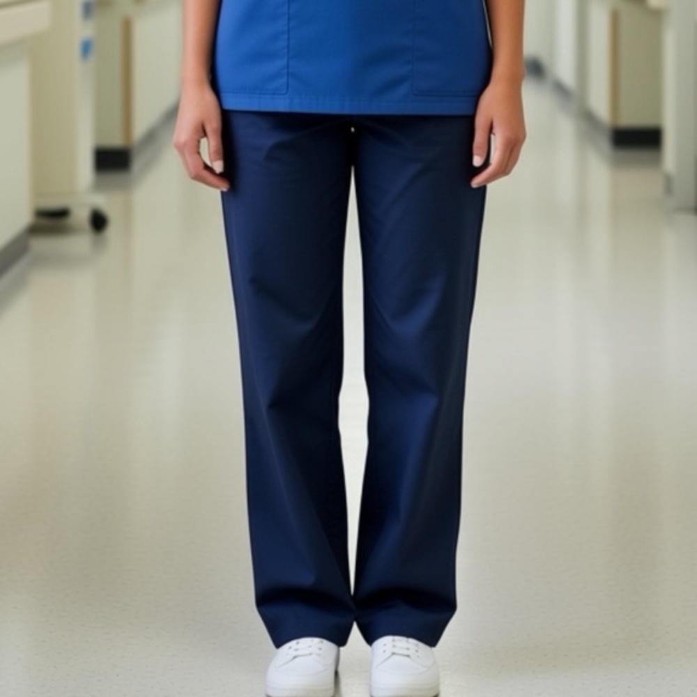 Natural Uniforms Scrub Pants Womens Size XS Blue Stright Leg Nurse Medical